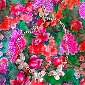 Gold butterfly necklace